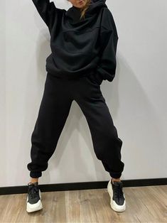 Gender: WomenType: BottomsFeature: Solid, Two-PieceMaterial: PolyesterStyle: Casual/FashionColor: White, Gray, Black Size: S, M, LPlease Note: All Dimensions Are Measured Manually With A Deviation Of 1 To 3cm. Black Hooded Cotton Set, Black Double-lined Hoodie For Loungewear, Black Cotton Sweats With Double-lined Hood, Hoodie And Joggers, Solid Hoodie, Women Set, Casual Sets, Two Piece, Cherry