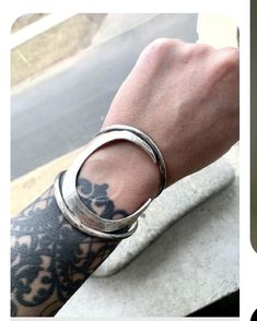 Boho Silver Jewelry, Chunky Silver Bracelet, Statement Cuff Bracelet, Silver Cuff Bangle, Bracelets Etsy, Metal Cuff Bracelet, Moon Bracelet, Metalsmithing Jewelry, Estilo Hippie