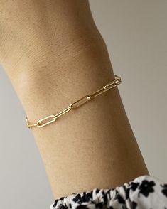 Link Chain Bracelet Great as itself or Layering style bracelets Modern Jubilee Link Bracelet, Classic Metal Bracelets With Rectangular Links, Modern Jubilee Bracelet With Chain Link, Metal Bracelets With Rectangular Chain Links, Chain Cuff Bracelet As A Gift, Modern Oval Link Chain Bracelets, Modern Gold Chain Link Charm Bracelet, Modern Gold Chain Charm Bracelet, Metal Link Jubilee Bracelet