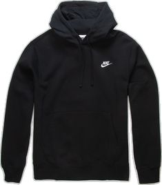 Mens Pullover Hoodie, Nike Sportswear Club Fleece, Mens Pullover, Hoodies Men Pullover, Pullover Men, Nike Sportswear, Black Hoodie, Kangaroo Pocket, Kangaroo