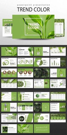 the green color scheme is used to create an attractive presentation for your business or company