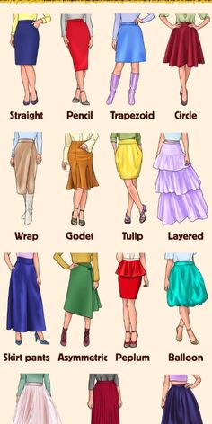 Skirt Types, New Look Skirts, Clothing Fabric Patterns, Fashion Facts, Decades Fashion, Tea Length Skirt, Square Cards, Fashion Dictionary, African Designs