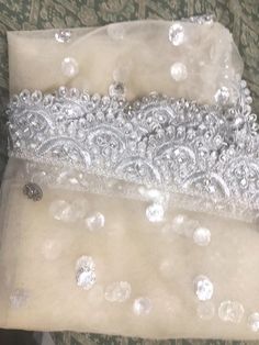 Bridal dupatta with sequin embroidery Custom #silver #ivory #offwhite #beige #indiandupatta #wedding #bridal #veil #chunni #dupatta #deisgner Silver Dupatta, Indian Dupatta, Embroidery Custom, Batik Skirt, Bridal Dupatta, Scallop Border, Wedding Bridal Veils, Embroidered Scarf, Sequin Embroidery