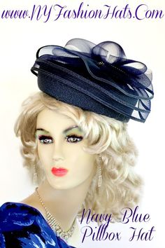 Women's Pillbox Hat, Choose Color Custom Made Hats, Bridal Fascinator, Church Suits, Kentucky Derby Hats, Wedding Hat, Cocktail Hat, Pillbox Hat, Designer Hats, Ny Fashion