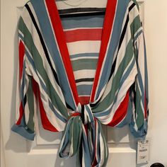 Purchased At Zara In Spain, Never Worn, Lightweight Red Shirt For Spring And Summer, Red Casual Top For Brunch, Casual Red Top For Brunch, Casual Red Blouse For Brunch, Trendy Striped Tops For Brunch, Zara Shirt For Beach In Spring, Zara Beach Shirt For Spring, Trendy Red Beach Shirt, Red Vacation Shirt For Spring