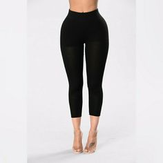 New With Tag Black Leggings Ribbed Made In Usa 94% Rayon 6% Spandex High Rise Black Athleisure Bottoms, Black High Rise Athleisure Bottoms, Black High Waist Tight Yoga Pants, Tight High Waist Black Yoga Pants, Black Tight High Waist Yoga Pants, Black Elastane Bottoms For Loungewear, Black Stretch Hip-length Bottoms, High Rise High Stretch Black Bottoms, Black Stretch Pants For Loungewear