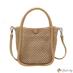 Bird in Bag - New ladies shoulder bag fashion popular casual woven handbag Casual Handheld Woven Hobo Bag, Casual Handheld Woven Bag, Casual Beige Satchel With Single Handle, Casual Handheld Woven Shoulder Bag, Casual Woven Tote Shoulder Bag, Casual Top Handle Bucket Bag For Daily Use, Casual Woven Satchel Shoulder Bag, Casual Shoulder Bag With Single Handle, Casual Single Handle Bags For Daily Use