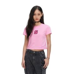 SMFK Skinny Model Pink Tight T-shirt Size Chart (CM) Shoulder Chest Length XS 35 78 44 S 36 82 45.5 M 37 86 47 L 38 90 48.5 Material: 100% Cotton Pink Fitted Short Sleeve T-shirt, 90s Style Stretch Crew Neck T-shirt, Fitted Pink Cropped T-shirt With Short Sleeves, Trendy Stretch T-shirt For Streetwear, Fitted Casual T-shirt With Letter Print, Fitted Pink T-shirt For Streetwear, Basic Stretch Cropped T-shirt For Streetwear, Fitted Short Sleeve Graphic Tee Shirt, Stretch Short Sleeve T-shirt With Letter Print