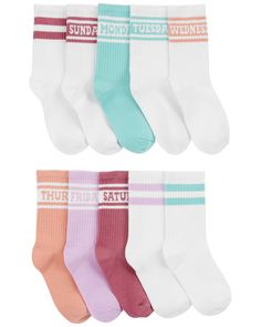 Designed in a soft cotton blend, these socks will be his new faves! Carter Kids, Free Shoes, Girls Socks, Kids Socks, Fashion Socks, Shop Clothing, Crew Socks, Fabric Care, Baby Clothes