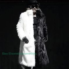 #ad Great shopping ideas for Mens Faux Fox Mink Fur Trench Outwear Hot Winter Warm Long Jacket Overcoat Party, Fashion Mens Jackets Shopping Ideas, Long Jacket, Cordial, Mink Fur, Fashion Mens, Party Fashion, Warm Winter, Mens Jackets, White And Black