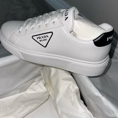 100% Authentic. Fresh Out Of The Box. Limited Edition Exclusive Prada Sneakers. Not Found In Stores Or Online. Turn Heads Everywhere You Go. Walk In Style And Luxury. I Ship Same Day I Receive Payment If Before 2pm Eastern Time. These Are Unisex Shoes. Can Be Worn By Men, Women Or Kids. Prqda Shoes, Expensive Shoes Women, Prada White Sneakers, Luxury Low-top Custom Sneakers With Cushioned Footbed, Luxury Custom Low-top Sneakers With Cushioned Footbed, Luxury White Sneakers With Cushioned Footbed, Designer Leather Sneakers With Cushioned Footbed, Luxury Sneakers With Rubber Sole, Designer Sneakers With Removable Insole And White Sole