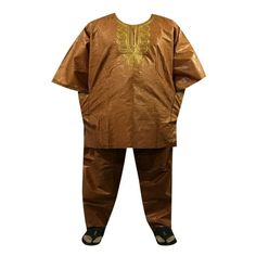 African clothing Men 3 PCs attire ethnic pant suit. 100% Cotton with Hippie dashiki style brocade print clothes set in one size fit most. Good for any Traditional African heritage party, festival or black history month but you can wear from church party & wedding to any party, from lounging around to shopping around be comfortable yet stylish!. Comes with hat. Measurements: Blouse/ Top Fits up to Chest/ Bust size: 27"/28" across 54"/56" around. Length: 33" to 35" Draw string pant; Fits up to wai Shirt And Trousers Women, Nigerian Clothes, Traditional Pants, Plus Size Pant Suits, African Hat, Stiff Fabric, Plus Size Hippie, African Print Pants, Dashiki Fashion