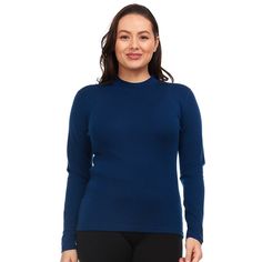 Experience the perfect blend of warmth and style with the Minus33 Merino Wool Midweight Women's Long Sleeve Mock Neck. This top is an ideal choice when a turtleneck feels too cumbersome yet you desire coziness and a sleek profile.

- Material: 100% Merino Wool
- Color: Navy Blue
- Size: Medium
- Gender: Female
- Style: Long Sleeve Mock Neck

Crafted from luxurious, soft Merino wool, this mock neck top provides exceptional comfort and warmth without the bulk of a traditional turtleneck. Its versa Blue Stretch Turtleneck For Fall, Fitted Blue Turtleneck For Winter, Winter Blue Turtleneck With High Neck, Blue Turtleneck For Winter Layering, Fitted Mock Neck Top For Winter, Blue Fitted Turtleneck With Funnel Neck, Blue Ribbed Collar Turtleneck For Winter, Classic Winter Mock Neck Top, Blue Ribbed Turtleneck For Winter