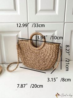 Bird in Bag - Double Straw Bag with Handles, Perfect for Summer Beach Trips Beach Bags With Detachable Handle, Beach Bag With Detachable Handle, Beach Bag With Detachable Handheld Handle, Handheld Beach Bag With Detachable Handle, Beach Bag With Detachable Handle In Beige, Beach Bag With Detachable Double Handle, Beach Satchel Bag With Detachable Handle, Casual Handheld Beach Bag With Detachable Handle, Beach Shoulder Bag With Detachable Handle