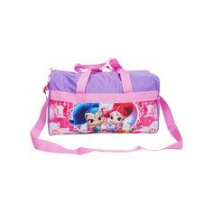 Feel the magic everywhere on this roomy and durable Shimmer & Shine duffel bag for girls. Nickelodeon Kids Shimmer and Shine Duffel Bag 18" Purple Pink. Features a print of the magical genie twins on one side. Main compartment with zippered closure. Includes two side mesh pockets for extra storage. Great for both adults and kids (girls). Can be used as a carry-on, a sports bag or use for kids change of clothes. 100% Polyester. Easy to clean and very durable material. Kids Gym, Baby Doll Accessories, Shimmer Shine, Pink Doll, Shimmer And Shine, Shimmer N Shine, Duffel Bag Travel, Disney Kids, Wallet Bag