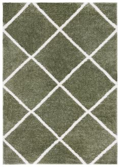 Safavieh Tahoe Shag 676 Power Loomed 60% Polypropylene/Jute 40% Contemporary Rug THO676W-5 Indoor Trellis, Shag Rugs, Green Area Rug, Rugs And Mats, Modern Area Rug, Green Area Rugs, Modern Area Rugs, Power Loom, Boho Chic Fashion