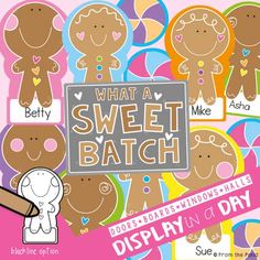 what a sweet batch sticker sheet for display in a dry eraser box with the words