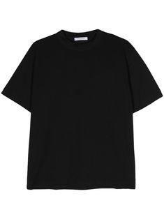 Find CRUCIANI Short-sleeve Cotton T-shirt on Editorialist. black stretch-cotton lightweight jersey crew neck short sleeves straight hem Black Shirt Png Aesthetic, Black Pro Club Shirt, Black Crew Neck Shirt, Black Baggy Shirt, Tight Black Shirt, Black Tshirt Outfit, Oversized Black T Shirt, Plain Black Tee, Plain Black T Shirt