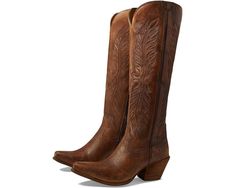 Ariat Guinevere Western Boot | Zappos.com Classic Boots For Fall, Western Style Square Toe Knee-high Boots For Fall, Classic Heeled Boots With Snip Toe, Western Boots With Zipper And Pointed Toe, Western Boots With Zipper Closure, Fitted Western Boots With Zipper Closure, Western Fitted Boots With Zipper Closure, Brown Ankle-high Western Boots, Fitted Western Brown Knee-high Boots