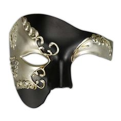 PRICES MAY VARY. Package Includes: 1 Pack vintage half face men's phantom of the opera masquerade masks. Comfortable, Lightweight, Universal-fitting design. Size of the Masks: W 14 cm * H 17 cm/6.7’’*5.5''. One size fit Most. The eye holes are perfect sized and comfortable. Quality Material: Phantom of The Opera Half Face Masks are made of 100% high quality eco-friendly light-weight hard plastic. No flaking of paint, no messy excess glue residue, and no discoloration. Comfortable Design: This Ma Mens Mask, Masquerade Mask Black, Mask Half Face, Prom Costume, Venetian Carnival, Party Mask, Mask Masquerade, Halloween Costume Party, Half Face Mask