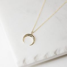 #crescentmoonnecklace Crescent Necklace - Half Moon Necklace - Gold Horn Choker Necklace - Celestial Necklace - Gold Boho Layered Necklace - 18K Gold Horn Necklace Boho, Dainty Moon Necklace, Heart Shaped Diamond Necklace, Tusk Pendant, Crescent Moon Necklace Gold, Gold Moon Necklace, Crescent Necklace, Necklace Layered, Crescent Moon Pendant