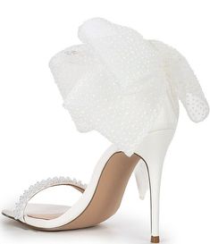 Steve Madden Benni Pearl Embellished Bow Back Dress Sandals | Dillard's Bow Back, Dress Sandals, Dress With Bow, Steve Madden, Faux Pearl, Creative Design