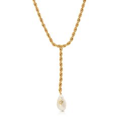 Descanso Pearl Lariat Necklace - 26" – Leeada Layered Bangles, Pearl Lariat Necklace, Pearl Lariat, Gold Lariat Necklace, Big Jewelry, Gold Rope Chains, Heart Choker, Rope Necklace, Mens Jewelry Bracelet