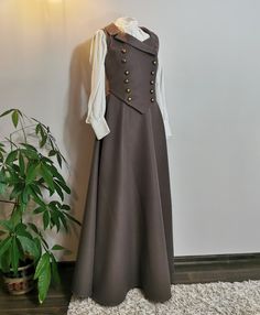 "Victorian wool, Edwardian set in size s. Gibson Gril style tweed waistcoat and skirt. Warm tweed over a satin lining in vest.  50% wool. Size Small  Bust 90 cm or 35\" Waist 66 cm or 25\" Skirt length 119 cm or 46\" Wash preferably by hand or on wool programs." Edwardian Waistcoat Women, Old English Clothes, Edwardian Clothing Women, Victorian Waistcoat Women, 1880s Fashion Women, Victorian Outfits Women, Vintage Suits Women, Edwardian Fashion Women, Late 1800s Fashion