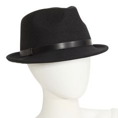 This a.n.a women's panama hat is perfect to pair with your favorite fall or cold-weather looks. Made from a felt-like fabric, this fedora comes with a faux leather trim around the base. Base Material: 100% PolyesterCountry of Origin: Imported Fur Felt Fedora Panama Hat For Fall, Fall Fedora Panama Hat In Fur Felt, Fall Fur Felt Fedora, Modern Fedora Hat For Fall, Modern Curved Brim Fedora For Fall, Chic Wool Fedora For Winter, Elegant Felt Hat For Travel In Fall, Elegant Felt Hat For Fall Travel, Chic Winter Wool Fedora