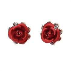 PRICES MAY VARY. 💖MATERIAL💖The Earrings is set with REAL Swarovski Elements Crystal with Excellent Diamond-cut. Triple-layer Eco-friendly Rose Gold Plated alloy, Lead-Free, Nickle-Free, Cadmium-free. No Harm to Body 💎FEATURES💎Earrings length: 0.39 inch (1.0 cm)◆Earrings width: 0.39 inch (1.0 cm)◆Stone: Swarovski Elements Cubic Zirconia◆Stone Color: Clear 🎁PERFECT GIFT🎁Comes in a very beautiful jewelry gift box◆Ideal gifts for Valentine’s Day◆Mother’s Day◆Anniversary◆Wedding◆Christmas◆New Y Birthday 30, Prom Inspo, Rose Stud Earrings, Body Features, Womens Earrings Studs, Wedding Christmas, Red Earrings, Earrings Stud, Anniversary Wedding