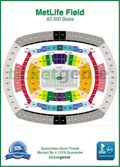 the metlife field seating map