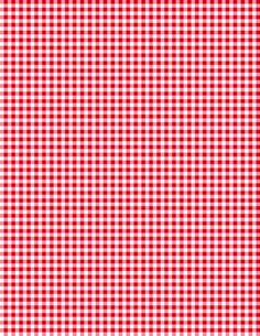 a red and white checkered table cloth