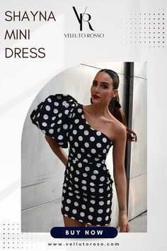 Discover the perfect blend of elegance and sexiness with our Shayna Mini Dress. This one-shoulder dress boasts an irregular white dot print on a sleek black background, creating a slimming effect that will make you the center of attention at any party or outing. Made with high-quality materials, our dress is a must-have for any fashion-forward woman. Fashion Diversity, Diverse Fashion, Buy Dress, Petite Size, Dot Print, Feel Confident, Every Woman, Black Background, Black Backgrounds