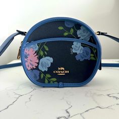 This Bag Is Brand New Without Tags. 100% Authentic! Super Cute Mini Cross Body Bag, Add An Elegant Touch To Any Outfit! Blue Crossbody Bag With Dust Bag Included, Blue Coach Bag With Removable Pouch, Coach Blue Shoulder Bag With Removable Pouch, Coach Blue Travel Bag, Blue Coach Travel Bag, Blue Coach Satchel For Daily Use, Chic Blue Coach Satchel, Blue Coach Satchel With Removable Pouch, Coach Blue Bag With Adjustable Strap