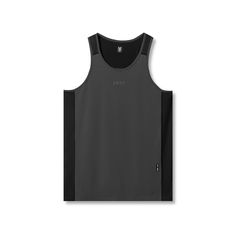 a black tank top on a white background