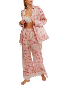 Women's Free People Dreamy Days Pajama Set | Zappos.com Lounge Outfits, Style Moodboard, Cute Pajamas, New Closet, Sleep And Loungewear, Sleep Wear, Clothing Pieces, Oversized Silhouette, Pj Sets