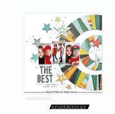 the best scrapbook page with photos and stars