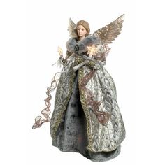 an angel figurine is shown with wings and dress on it's body