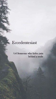 the cover of an album with trees and fog in the background that reads, ecededentesiast