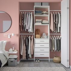 Closet Organization Ideas Small Space, Closet Systems For Small Closets, Cute Closet Organization, Ikea Closet Organization, Tiny Closet Organization, Small Closet Ideas, Small Closet Organization Bedroom, Closet Room Organizer, Closet Storage Ideas