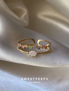 Matching Couple Rings, Rainbow Ring, Moon And Star Ring, Dainty Rings, Rainbow Rings, Dainty Gold Necklace, Silver Jewelry Pendant, Jewelry Lookbook, Gold Dipped