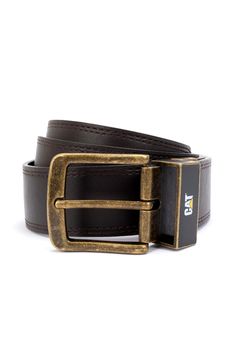 PRICES MAY VARY. MEN'S LEATHER BELT: The CAT 38mm Reversable Belt for men features a classic buckle and single loop with CAT branding. The belt is reversable in black and brown. Perfect for work or play. EASY TO WEAR: This belt can be worn for work, casual outings, and all occasions. MATERIAL: This belt is made of 100% genuine leather. SIZES: S 32 in (80 cm), M 36 in (90 cm), L 40 in (100 cm), XL 44 in (110 cm). GIFT FOR HIM: This leather belt makes the perfect gift for Father's Day, Christmas, Cat Branding, Belt For Men, Leather Belts Men, Reversible Belt, Belt Shop, Mens Golf, Work Casual, Mens Belts, Gifts For Father