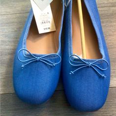 Blue Ballet A New Day Ntw Flats With A Bow Detail #Balletshoes Blue Ballet Flats With Flat Heel, Casual Blue Slip-on Ballet Flats, Casual Blue Ballet Flats With Removable Insole, Casual Blue Ballet Flats, Comfortable Blue Flats With Round Toe, Comfortable Blue Flats, Blue Flats With Cushioned Footbed And Round Toe, Blue Flats With Removable Insole For Spring, Blue Cushioned Round Toe Flats