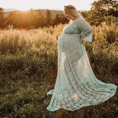 Beautiful Blue Lace Maternity Gown For Maternity Photoshoot. Only Worn Once, Like Brand New. Very Stretchy! Pictured Wearing At 34 Weeks. Perfect For Pregnant Mamas. Plus Size Maternity Dress For Photoshoot, Blue Long Sleeve Lace Gown, Floor-length Lace Maternity Dress, Spring Lace Maternity Maxi Dress, Blue Maternity Maxi Dress, Spring Lace Maxi Maternity Dress, Spring Lace Maxi Dress For Maternity Wear, Blue Maxi Maternity Dress For Wedding, Blue Maxi Length Maternity Dress For Wedding