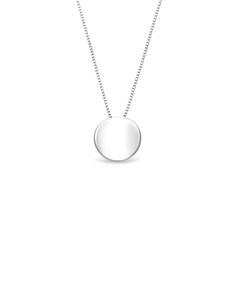 adoré 925 Sterling Silver Necklace: Adjustable 41¼ - 43¾ cm. Silver Minimalist Engraved Necklace, White Gold Medallion Necklace With Sterling Silver Clasp, Minimalist Engraved Silver Necklace, Classic Sterling Silver Pendant Charm Necklace, Classic Pendant Necklace Stamped 925, Minimalist Stamped 925 Round Pendant Necklace, Fine Jewelry Silver Charm Necklace, Silver Round Charm Necklace Fine Jewelry, Silver Round Charm Necklaces Fine Jewelry