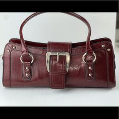 Gucci Vintage Handbag With Some Damages To The Exterior That Are All In The Pictures. It’s A Beautiful Burgundy Color, The Zipper Works Perfectly And So Does The Front Buckle. -Ships Within 48 Hours -Reasonable Offers Accepted -Bundle Offers Accepted Gucci Shoulder Satchel, Gucci Satchel With Branded Hardware, Gucci Satchel With Top Handle And Branded Hardware, Gucci Satchel With Detachable Strap And Double Handle, Shopping Leather Baguette Bag With Branded Hardware, Leather Baguette Bag With Branded Hardware For Shopping, Gucci Leather Clutch Shoulder Bag, Gucci Shoulder Bag With Detachable Strap And Double Handle, Gucci Shoulder Bag Satchel For Shopping