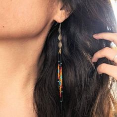 Sacagawea | Classic Native Beaded Earrings| Moon & Milk Native American Inspired Earrings, Native Beaded Earrings, Lewis And Clark Expedition, Royal Blue Earrings, Moon Milk, Blue Beaded Earrings, Earrings Moon, Beaded Hat, Native American Beaded Earrings