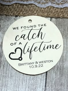 we found the catch of a life time wedding ornament with stencil