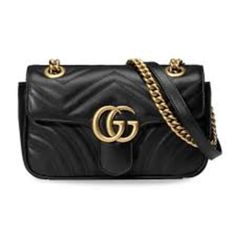 Pre-owned Authentic Gucci GG Marmont Mini Shoulder Bag Black Chevron Leather with Gold Chain Women's Shoulder Bag Model 446744 DTDIT 1000-PO. Gucci Bags Handbags, Gucci Gg Marmont Mini, Gg Marmont Mini, Gucci Gg Marmont, Black Chevron, Buy Gucci, Gucci Shoulder Bag, Cross Body Bags, Bag Model