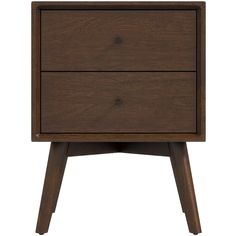 Noak Mid Century Modern Style Night Stand Walnut 2-Drawers - MidinMod 3 Drawer Nightstand Mid Century, Night Stand Lamps Master Bedrooms Mid Century, Mid Century Modern Furniture Nightstands, Oversized Nightstand Mid Century, Living Room Attic, Modern Night Stand, Room Attic, Cabinet Side Table, Complete Bedroom Set